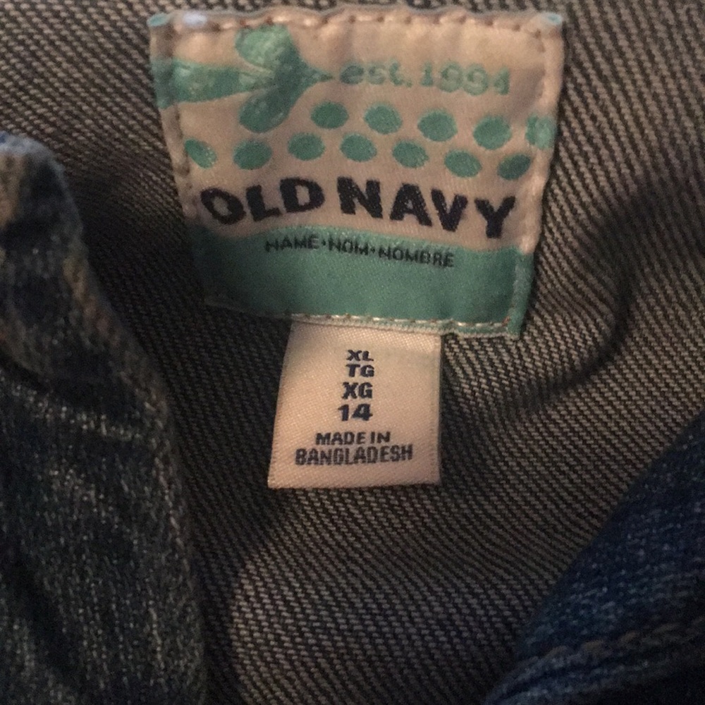 Girls Old Navy denim jacket size XL (14) - Picture 2 of 3